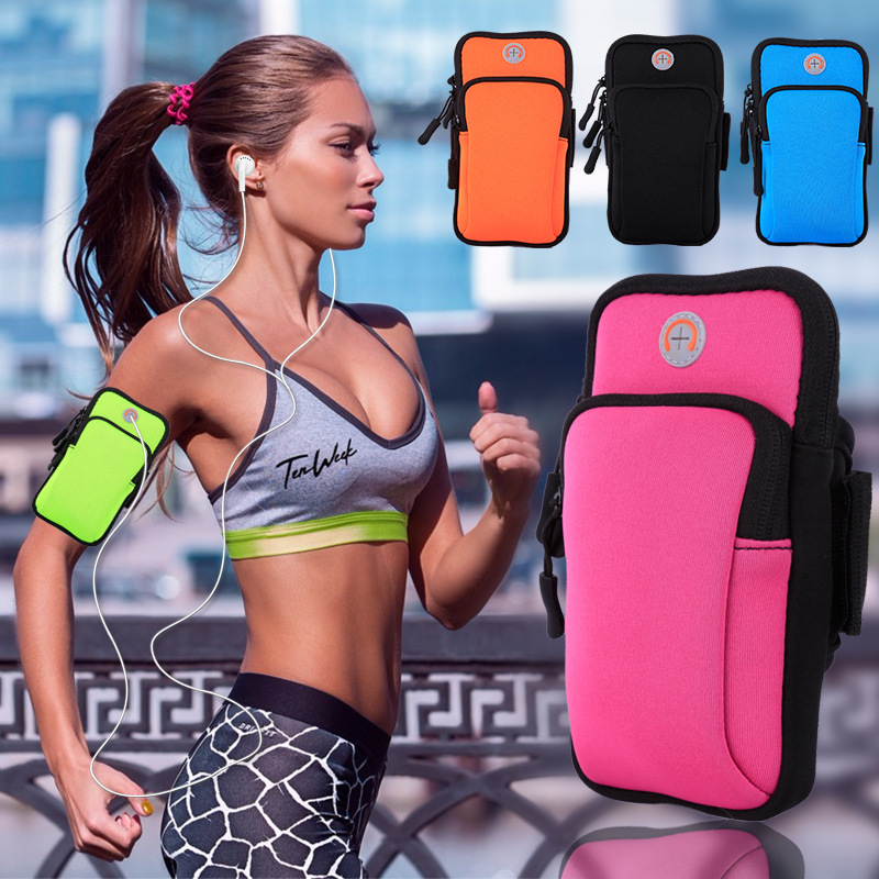 Running Gear Phone - スマートフォン用携帯電話ホルダーポーチベルト、スポーツランニングアームバッグ、フィットネスアームバンドバッグ、ジョギングジムカバー、6インチ