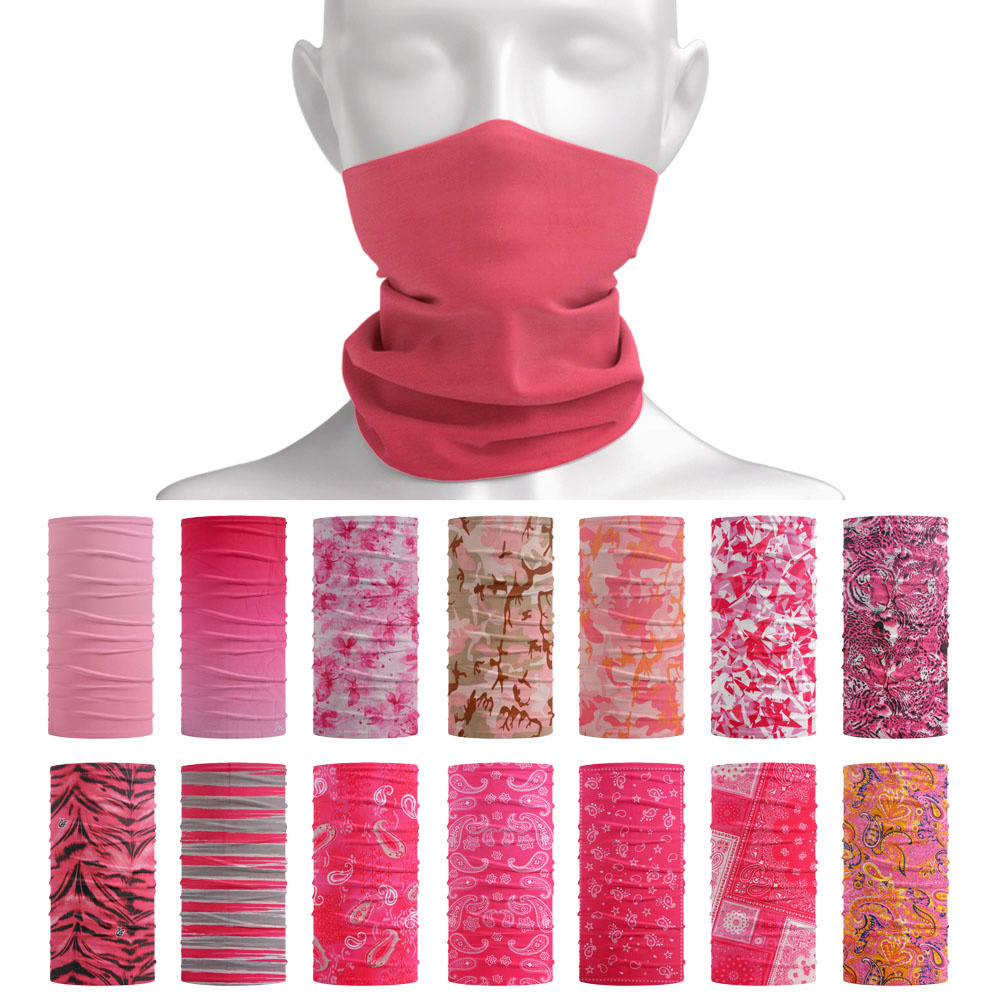 Running Gear Headband - ピンクのシームレスな屋外バンダナサイクリングネックカバーゲートル女性ランニングヘアヘッドバンドキャンプフェイスマスクチューブスカーフハイキング帽子