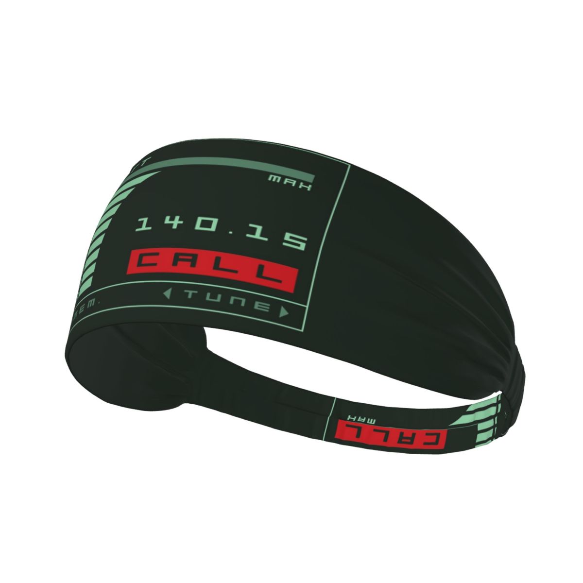 Running Gear Headband - コジマのMGSをイメージしたメタルギアソリッドコーデックスクリーン メンズ レディース ヘッドバンド 吸湿性 スポーツスウェットバンド