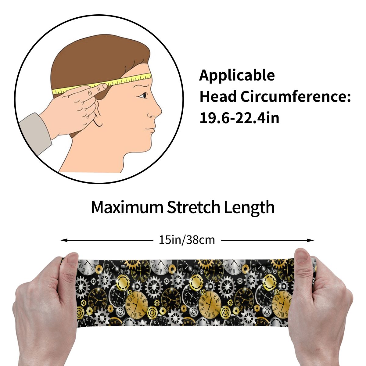 スポーツヘッドバンド ポータブルヘアバンド 機械式ギアと時計 - Running Gear Headband のレビューと価格