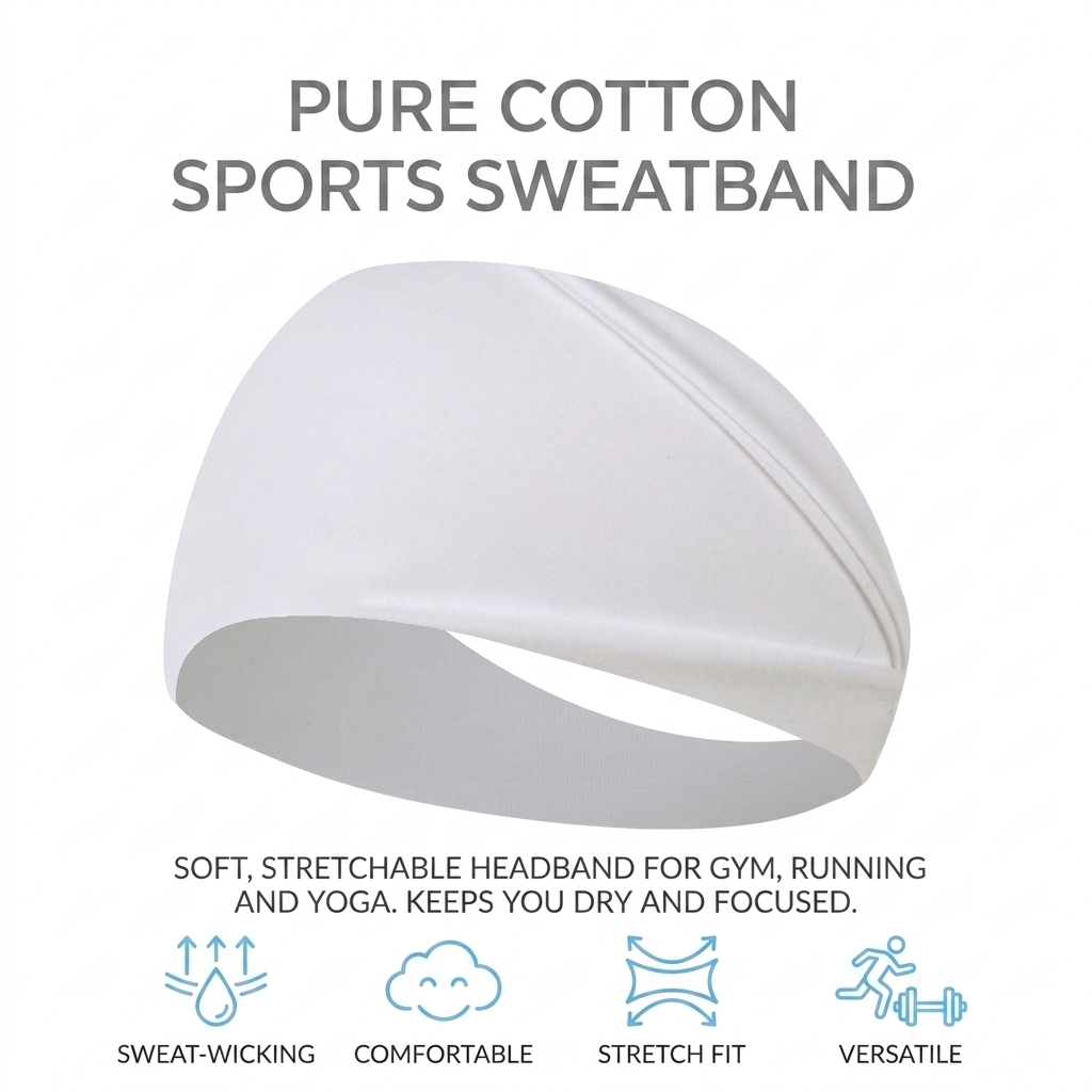 純綿スウェットバンド ランニング ヨガ フィットネス用 ユニ - Running Gear Headband のレビューと価格