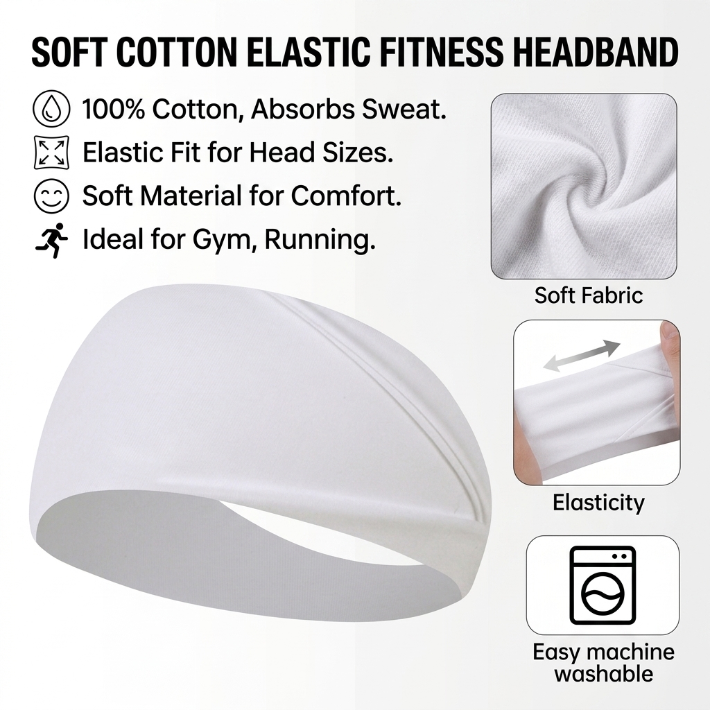 純綿スウェットバンド ランニング ヨガ フィットネス用 ユニ - Running Gear Headband のレビューと価格