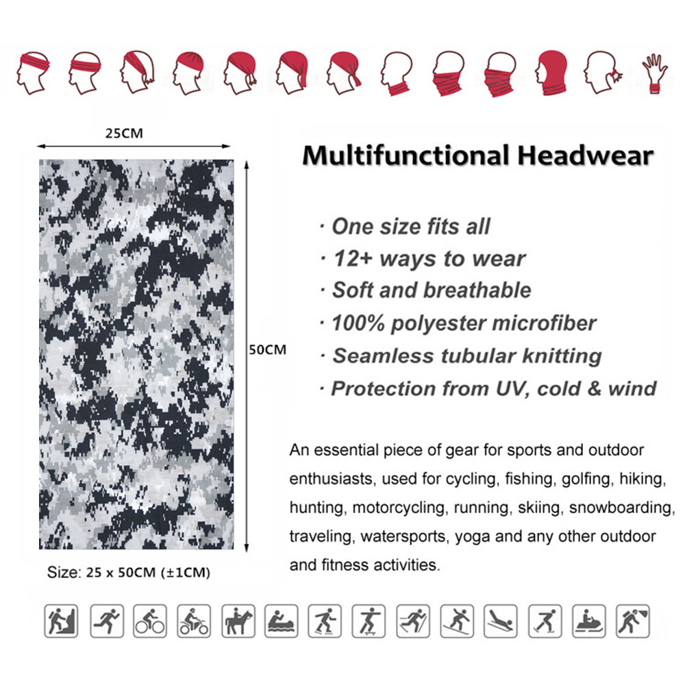ライトカラーアウトドアスポーツバンダナネックカバーゲートルホ - Running Gear Headband のレビューと価格