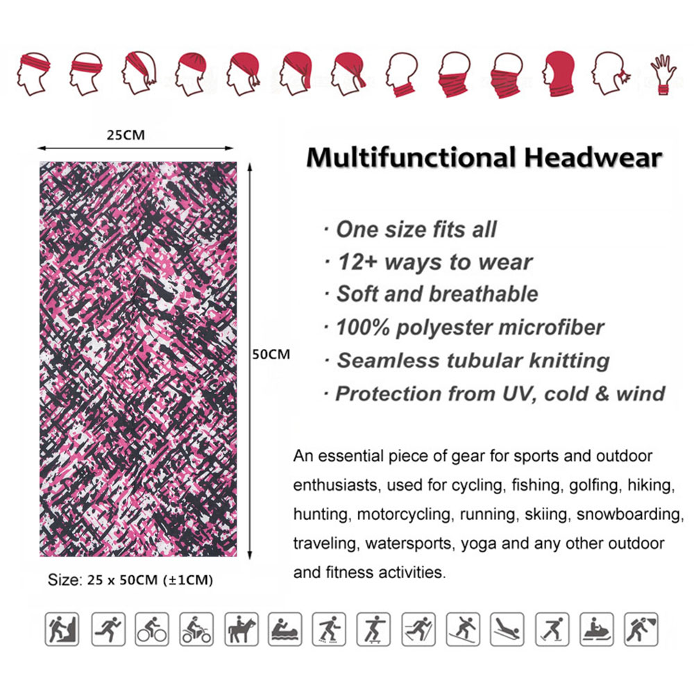 男性と女性のためのターポリン,シームレス,バンダナ,ハンティ - Running Gear Headband のレビューと価格