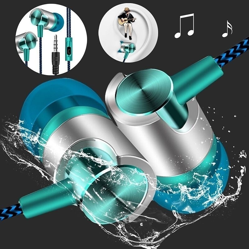 有線イヤホン インイヤーヘッドセット メタルベースイヤホンデ - Running Gear Headphones のレビューと価格