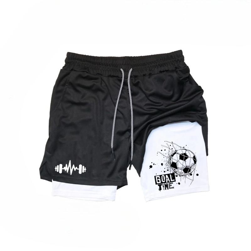通気性のある伸縮性のあるメンズ夏用速乾性二層アスレチックショ - Running Gear Quick Dry のレビューと価格