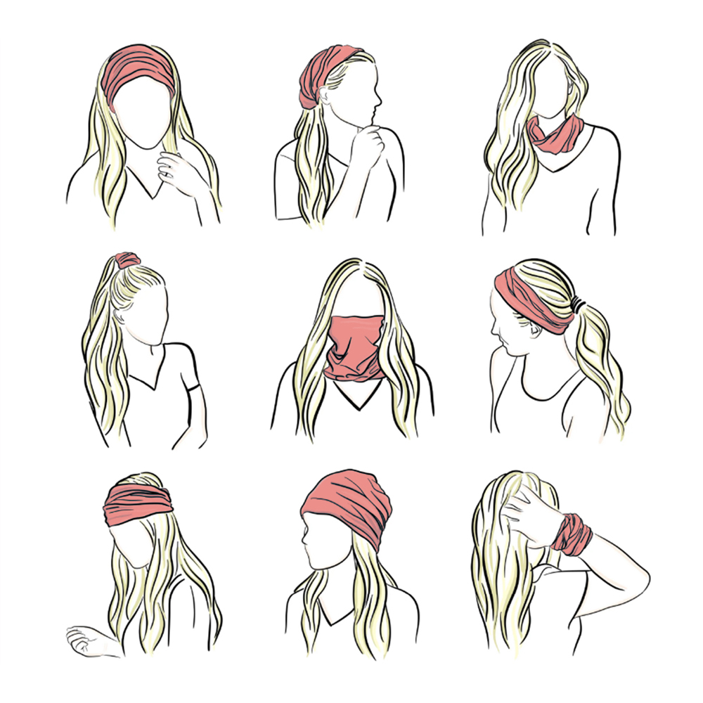 パープルバラクラバ女性ランニングキャンプヘッドバンドバンダナ - Running Gear Headband のレビューと価格