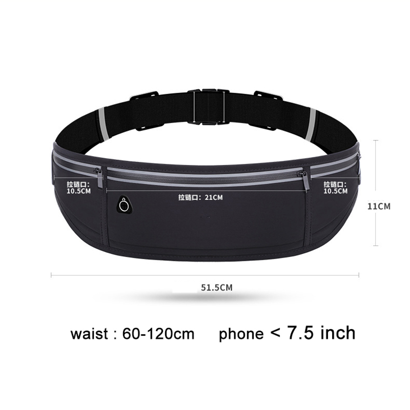スポーツファニーパック女性ランニングベルトウエストバッグ男性 - Running Gear Phone のレビューと価格