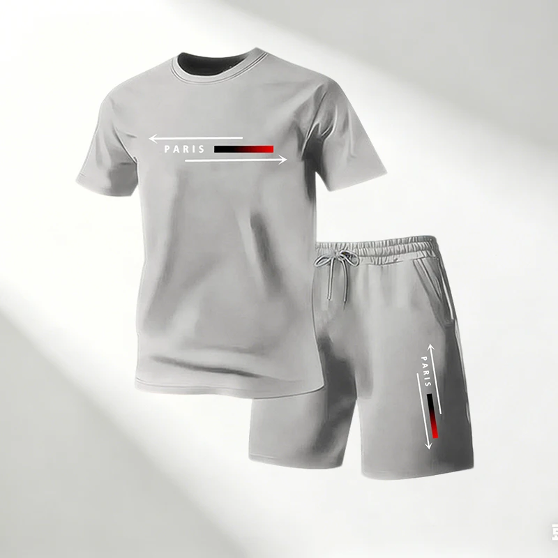メンズ半袖Tシャツショーツ2点セット夏用スポーツウェア速乾カ - Running Gear Quick Dry のレビューと価格