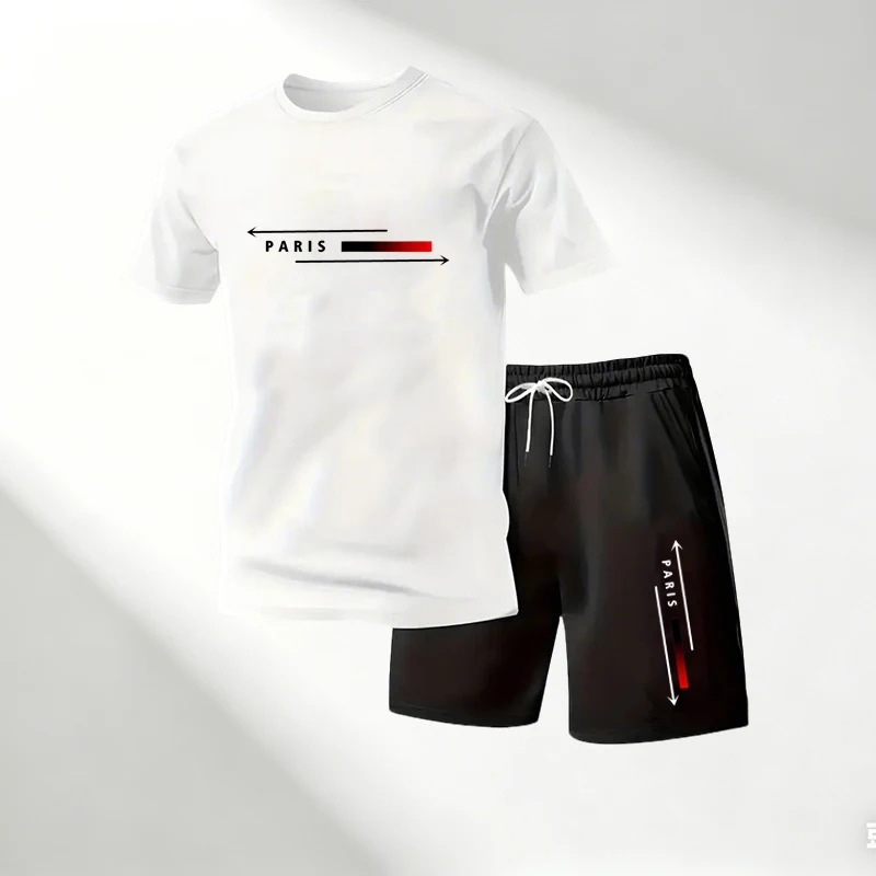 メンズ半袖Tシャツショーツ2点セット夏用スポーツウェア速乾カ - Running Gear Quick Dry のレビューと価格
