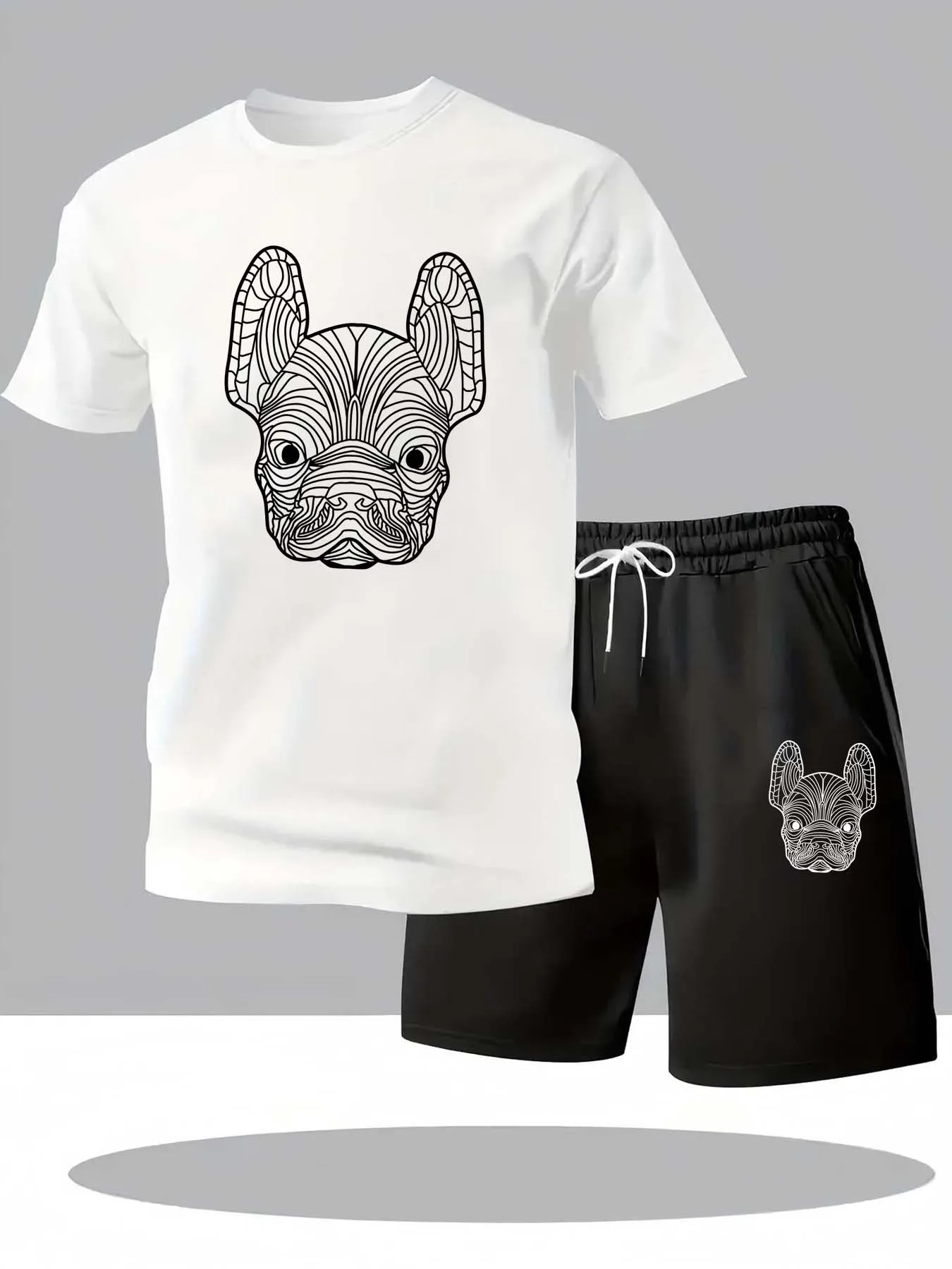 夏のメンズ速乾カジュアル半袖Tシャツとショートパンツセットシ - Running Gears のレビューと価格