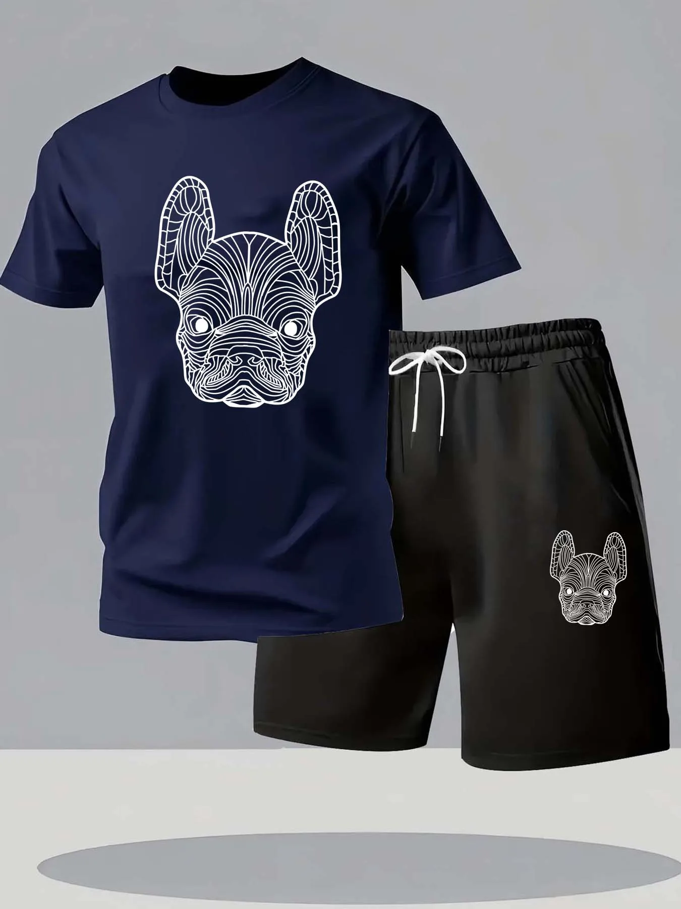 夏のメンズ速乾カジュアル半袖Tシャツとショートパンツセットシ - Running Gears のレビューと価格