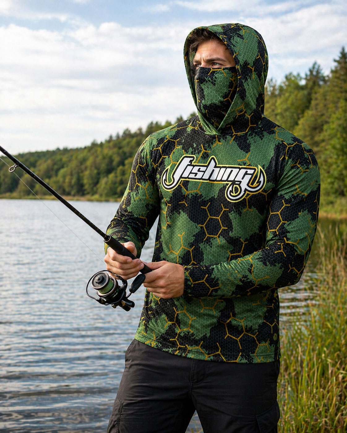 フィッシングフード ライディングトップス ウェア UPF 5 - Running Gear Kit のレビューと価格