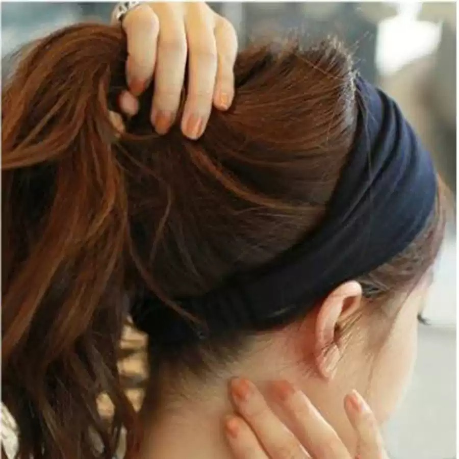 女性用ソフトワイドノンスリップヘッドバンド、伸縮性のあるヘア - Running Gear Headband のレビューと価格