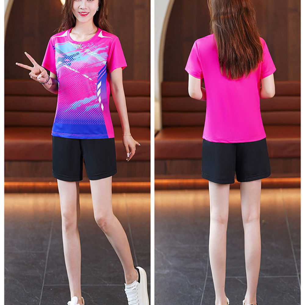 サマースポーツトップ レディースTシャツ 速乾性 通気性 ア - Running Gear Quick Dry のレビューと価格